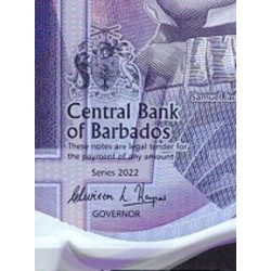 اسکناس پلیمر 10 دلار - باربادوس 2022 سفارشی