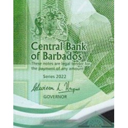 اسکناس پلیمر 5 دلار - باربادوس 2022 سفارشی