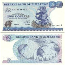 اسکناس 2 دلار - زیمباوه 1984 سفارشی