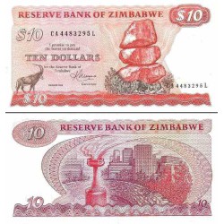 اسکناس 10 دلار - زیمباوه 1983 سفارشی