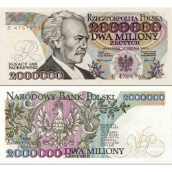 اسکناس 2000000 زلوتیچ - لهستان 1992 سفارشی