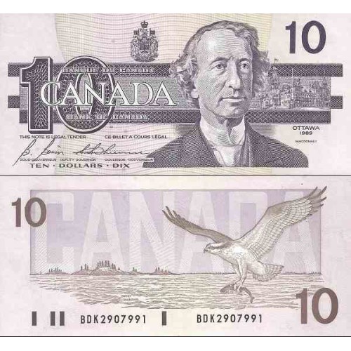 اسکناس 10 دلار - کانادا 1989 سفارشی