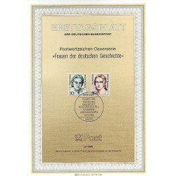 برگه اولین روز انتشار تمبر زنان مشهور - جمهوری فدرال آلمان 1986
