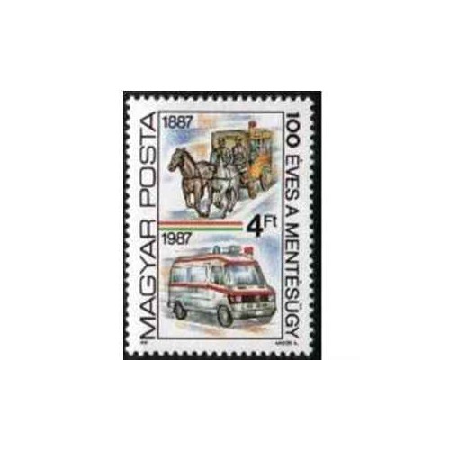 1 عدد تمبر خدمات اورژانس - مجارستان 1987 1 عدد تمبر خدمات اورژانس - مجارستان 1987