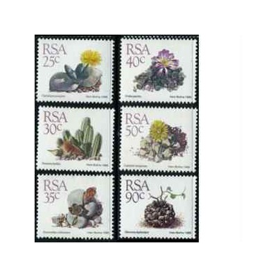 6 عدد تمبر گیاهان آبدار - آفریقای جنوبی 1988 