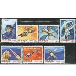 7 عدد تمبر فضا - نیکاراگوئه 1982