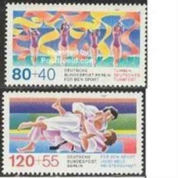 2 عدد تمبر ورزشی - برلین آلمان 1987 قیمت 4.6 دلار