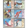 6 عدد تمبر المپیک زمستانی کالگاری - لائوس 1988 