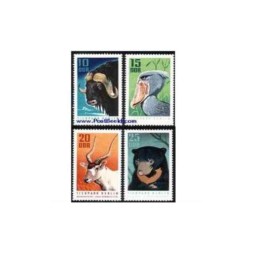 4 عدد تمبر باغ وحش برلین - جمهوری دموکراتیک آلمان 1970 قیمت 9.3 دلار