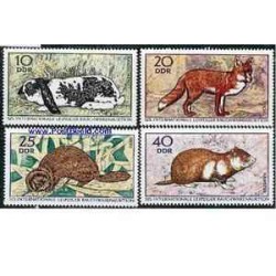 4 عدد تمبر حیوانات خزدار - جمهوزی دموکراتیک آلمان 1970
