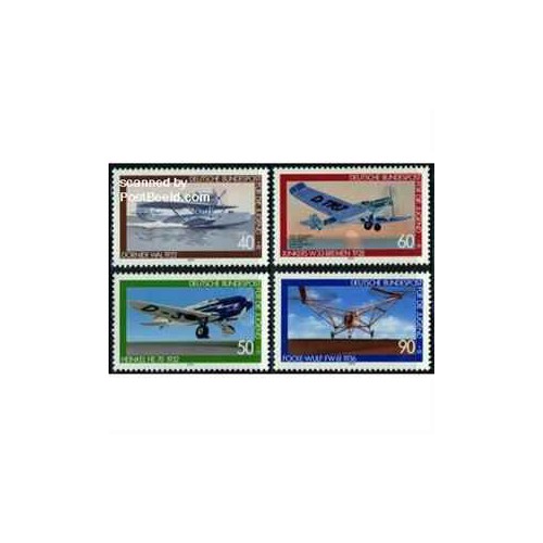 4 عدد تمبر جوانان - هوانوردی - جمهوری فدرال آلمان 1979
