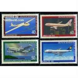 4 عدد تمبر جوانان - هوانوردی - جمهوری فدرال آلمان 1980