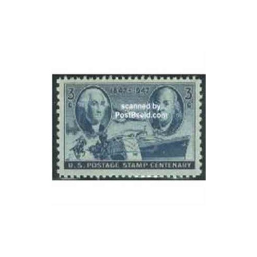 1 عدد تمبر صدمین سال تمبر - آمریکا 1947  