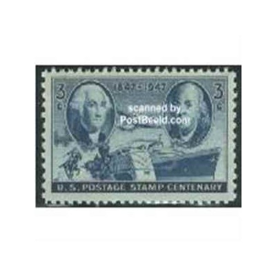  1 عدد تمبر صدمین سال تمبر - آمریکا 1947  