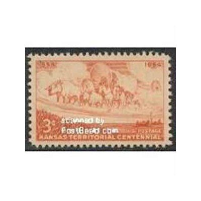 1 عدد تمبر کانزاس - آمریکا 1954 