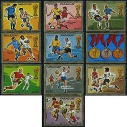 10 ع تمبر جام جهانی فوتبال آلمان - پاراگوئه 1973