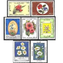 7 عدد تمبر گلها - افغانستان 1988 