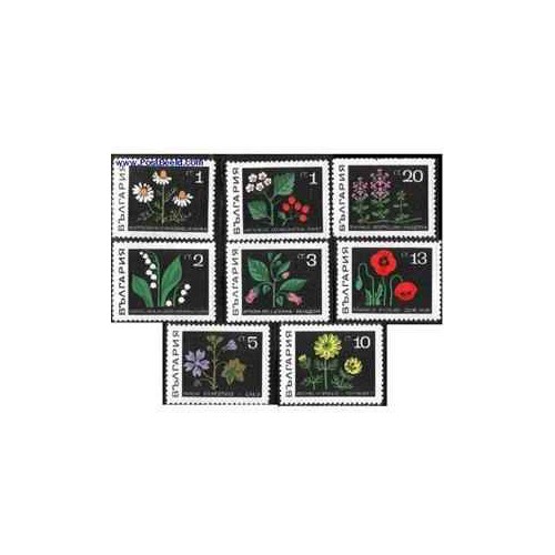8 عدد تمبر گیاهان داروئی - بلغارستان 1969