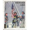 1 عدد تمبر قهرمانان سال 2001، تمبر خیریه - خود چسب - آمریکا 2002
