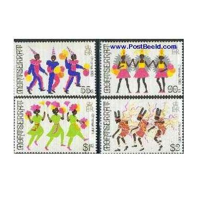 4 عدد تمبر کریستمس - مونتسرت 1983