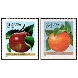 1 عدد تمبر سری پستی - میوه ها - خود چسب - آمریکا 2001