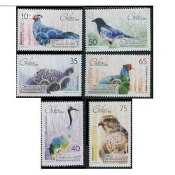 6 عدد تمبر پرندگان - نمایشگاه تمبر تایلند - کوبا 2013