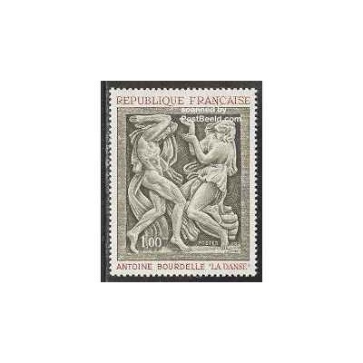 1عدد تمبر پیکرتراشی اثر بوردل - فرانسه 1968