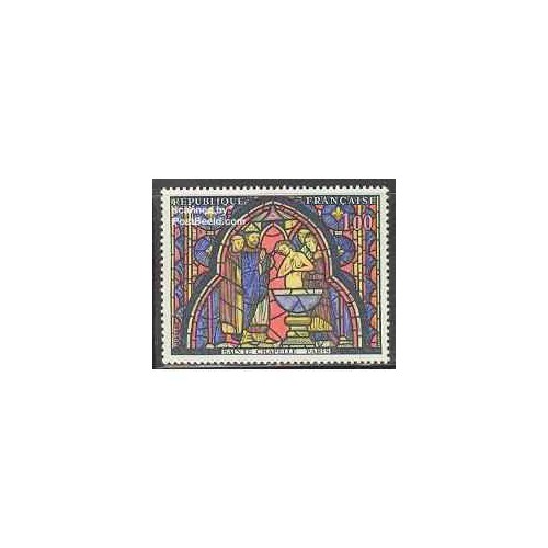 1عدد تمبر تابلو اثر Sainte Chapelle - فرانسه 1981