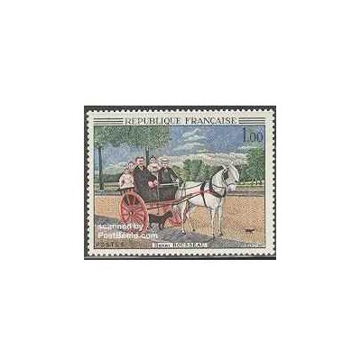 1 عدد تمبر تابلو اثر روسئو - فرانسه 1967