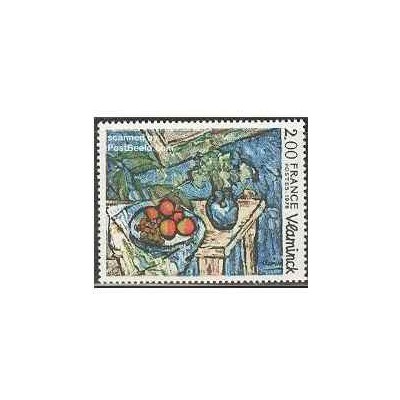 1 عدد تمبر تابلو اثر ولامینک - فرانسه 1976
