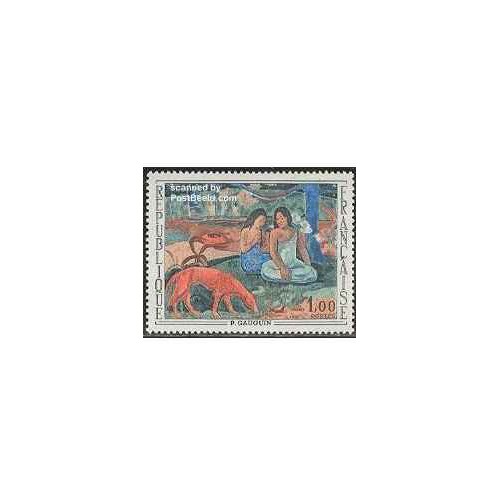 1 عدد تمبر تابلو اثر گاگین - فرانسه 1968
