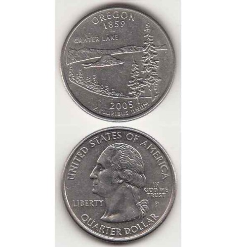 سکه کوارتر - ایالت اورگوان - آمریکا 2005 غیربانکی
