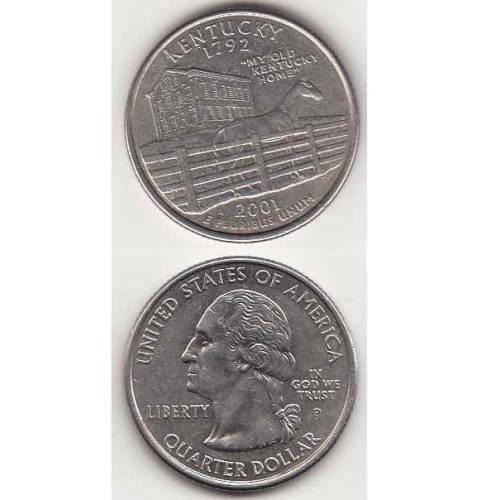 سکه کوارتر - ایالت کنتاکی - آمریکا 2001