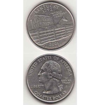 سکه کوارتر - ایالت کنتاکی - آمریکا 2001