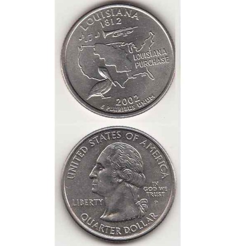 سکه کوارتر - ایالت لوئیزیانا - آمریکا 2002