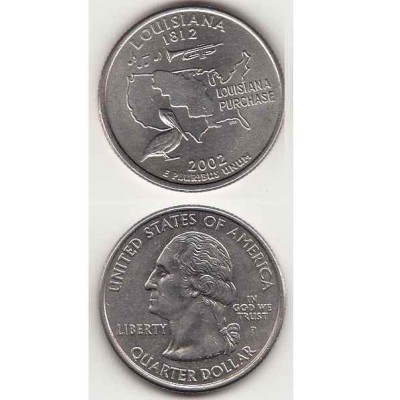 سکه کوارتر - ایالت لوئیزیانا - آمریکا 2002
