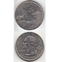 سکه کوارتر - ایالت رودایلند - آمریکا 2001