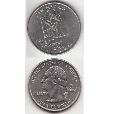 سکه کوارتر - ایالت نیومکزیکو - آمریکا 2008