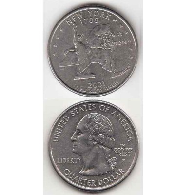 سکه کوارتر - ایالت نیویورک - آمریکا 2001