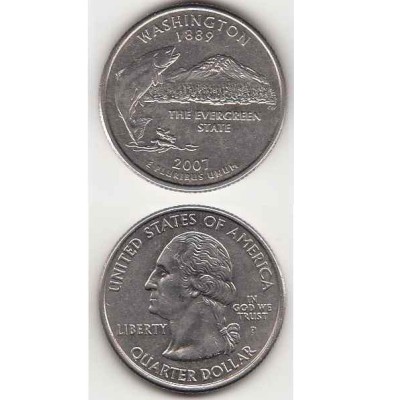 سکه کوارتر - ایالت واشنگتون - آمریکا 2007