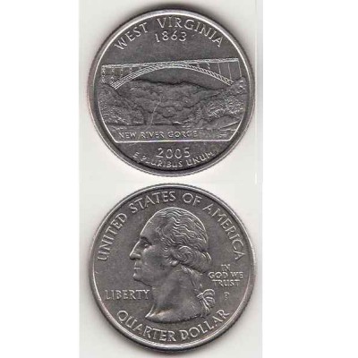 سکه کوارتر - ایالت ویرجینیای غربی - آمریکا 2005