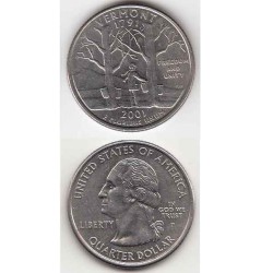 سکه کوارتر - ایالت ورمونت - آمریکا 2001