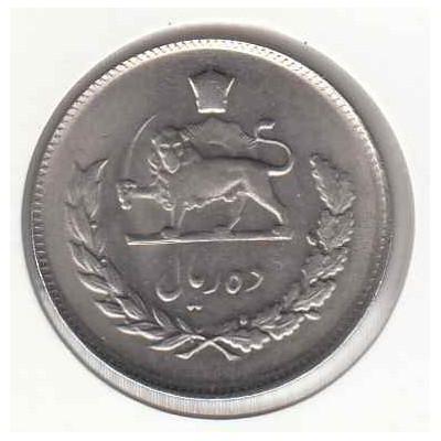 سکه ده ریال محمدرضا پهلوی 1350 بانکی با کاور - ح