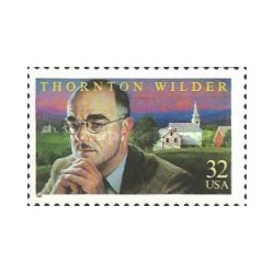1 عدد تمبر تورنتون وایلدر - نویسنده - آمریکا 1997