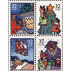 4 عدد تمبر کریستمس - آمریکا 1996