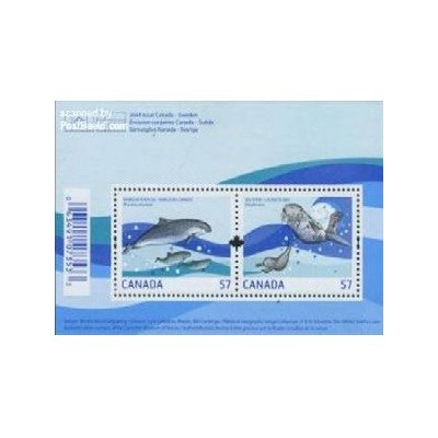 سونیرشیت پستانداران دریائی - تمبر مشترک کانادا و سوئد - کانادا 2010 