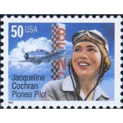 1 عدد تمبر هوانوردی - ژاکلین کوکران - آمریکا 1996
