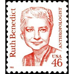 1 عدد تمبر سری پستی - آمریکایی های بزرگ - روث بندیکت - نویسنده - آمریکا 1995