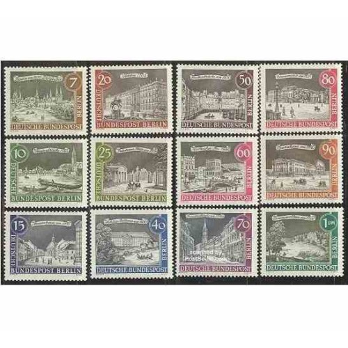 12 عدد تمبر برلین قدیم - جمهوری  فدرال آلمان 1962