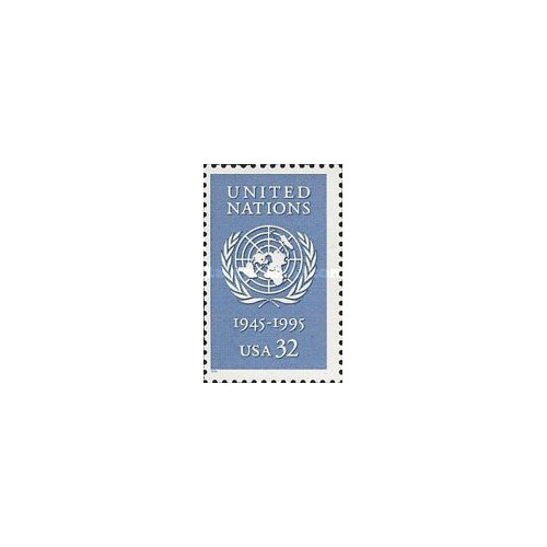 1 عدد تمبر پنجاهمین سالگرد تاسیس سازمان ملل متحد - آمریکا 1995